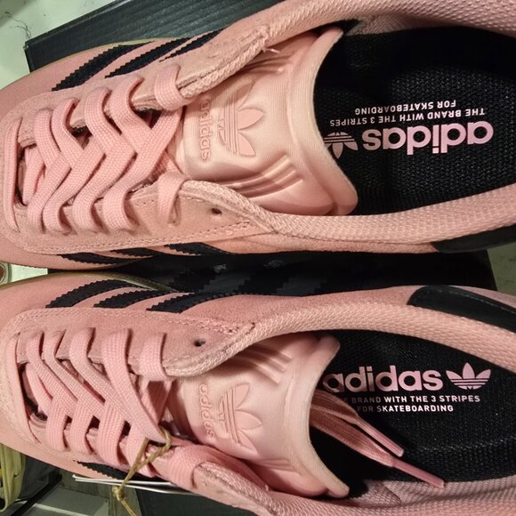 adidas Gazelle ADV Light Pink / Core Black Skateboarding JR7106 Mens Sz 10 NEW - Picture 8 of 11